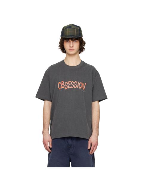 SOLID HOMME Gray 'Obsession' Short Sleeve T-shirt