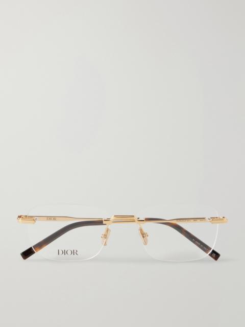 Dior DiorBlackSuitO S27U D-Frame Gold-Tone and Acetate Glasses