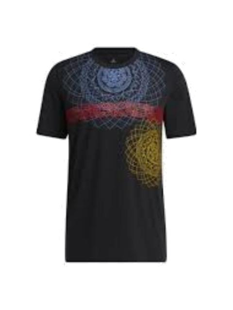 adidas Dame EP GM T-Shirt 'Black Blue Yellow' GR9924