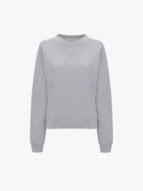 Victoria Beckham Football Sweatshirt In Grey Marl
