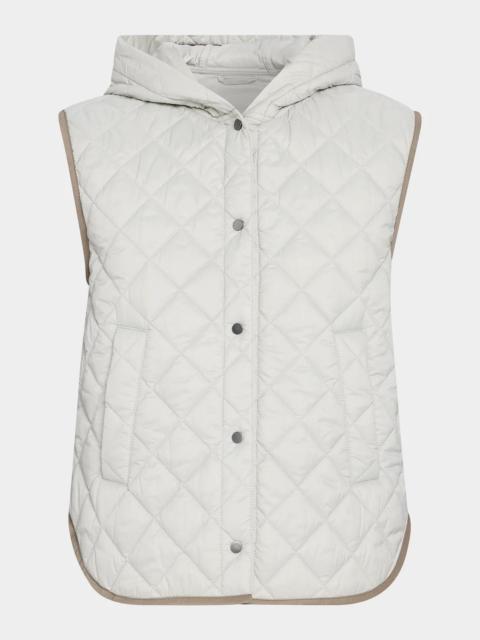 Brunello Cucinelli Hooded Quilted Outerwear Vest