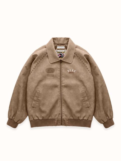 DUKE + DEXTER DR4 Sun Faded Tan Bomber Jacket