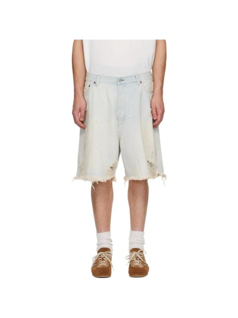 Acne Studios Blue Loose Fit Denim Shorts