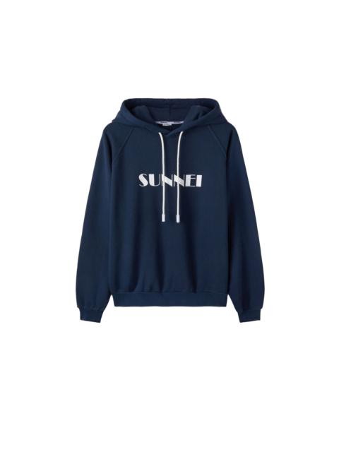 BLUE HOODIE WITH LOGO