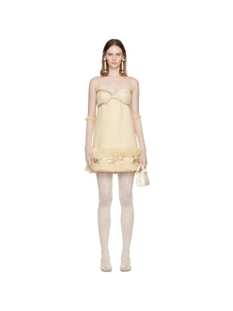 Valentino Beige Silk Minidress