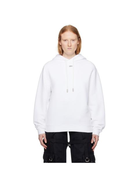 Off-White White Embroidered Hoodie
