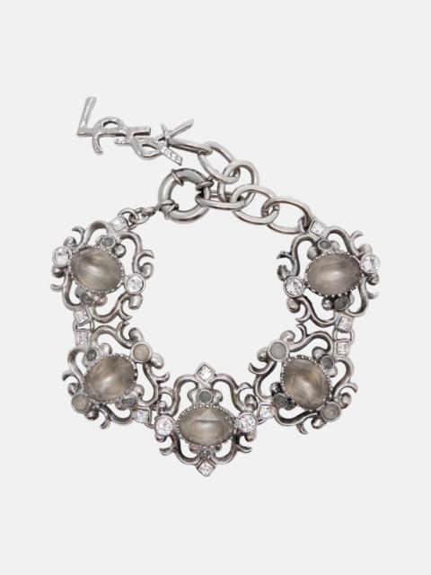 SAINT LAURENT Cassandre embellished bracelet