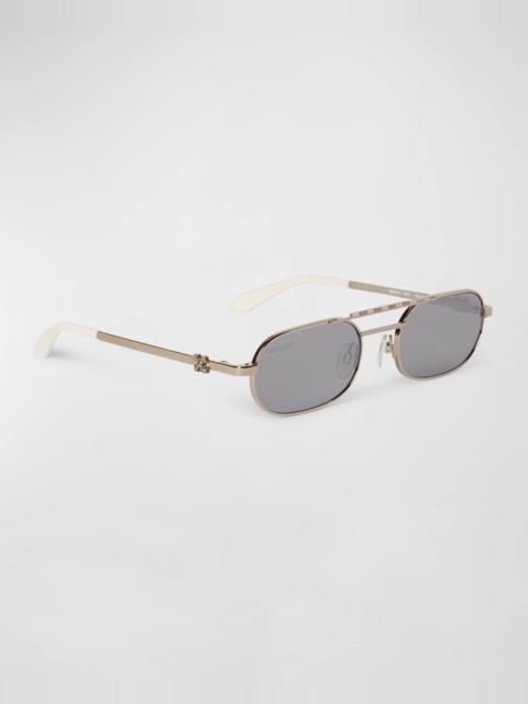 Off-White Men's Baltimore Oval Aviator Sunglasses