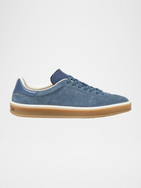 Loro Piana Men's Tennis Walk Suede Low-Top Sneakers