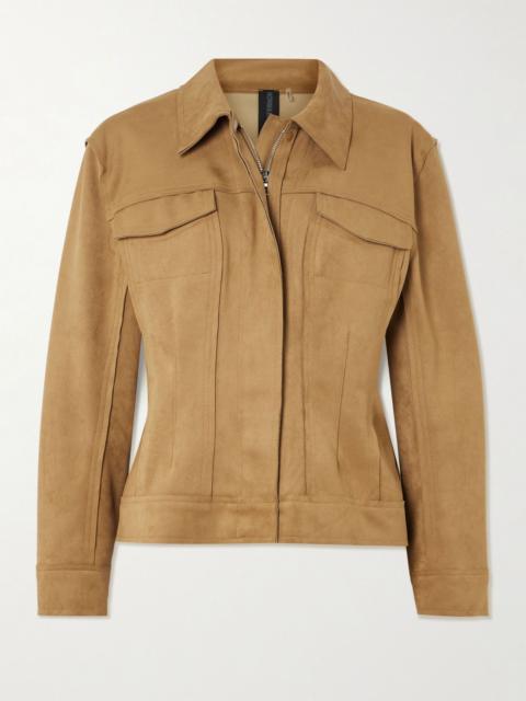 NORMA KAMALI Paneled brushed jacket Brown
