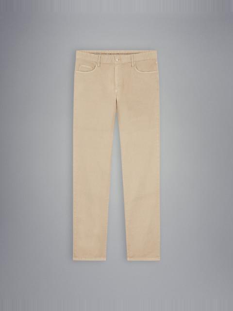 5-pocket stretch cotton trousers