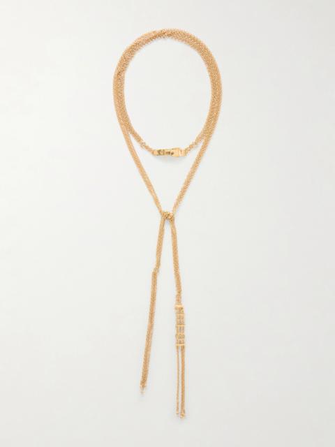 Chloé Logo-embellished Gold-tone Necklace
