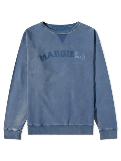 Maison Margiela Maison Margiela Distressed College Logo Crew Sweat