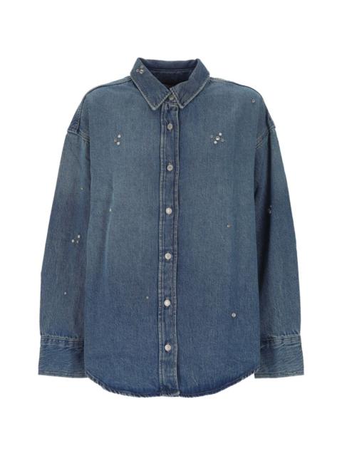Levi's crystal-embellished denim shirt