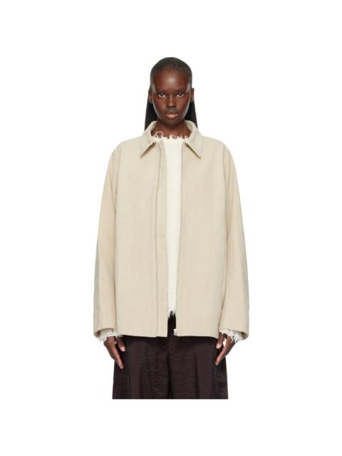 LAUREN MANOOGIAN Beige Canvas Work Jacket