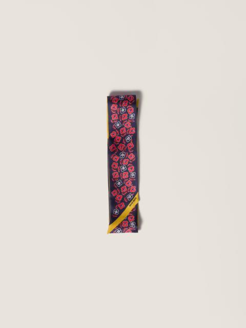 Miu Miu Printed twill scarf
