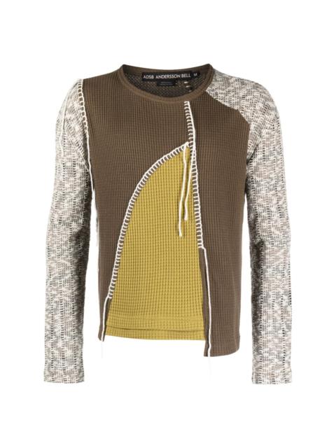 Andersson Bell knitted waffle-effect top