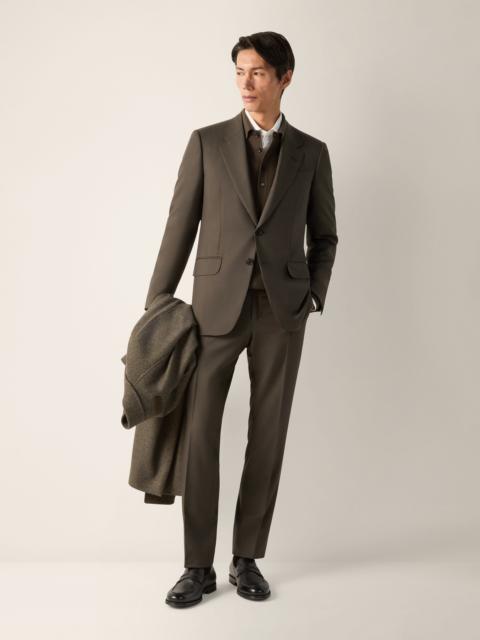 ZEGNA DARK OLIVE GREEN OASI CASHMERE SUIT