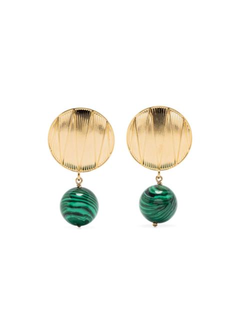 drop-design earrings