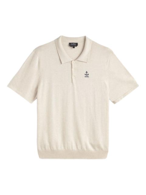 A.P.C. Octave anchor-embroidered polo shirt