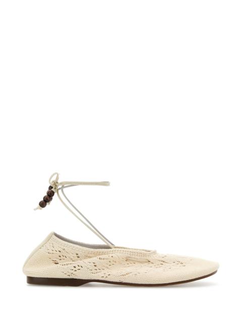 ALOHAS Ivory crochet Rosemary ballerinas