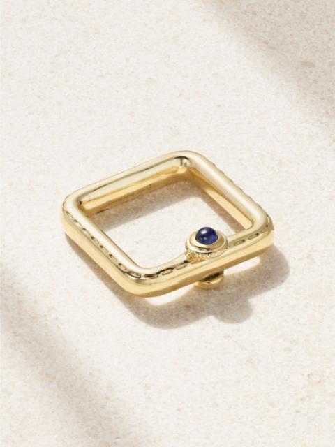 Yvonne Léon Bague Gousset 9-karat gold, sapphire and diamond ring Gold