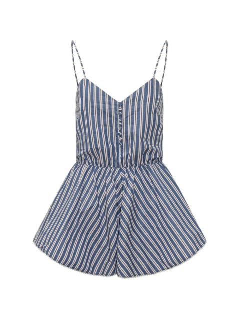 THE ANDAMANE Celeste striped playsuit