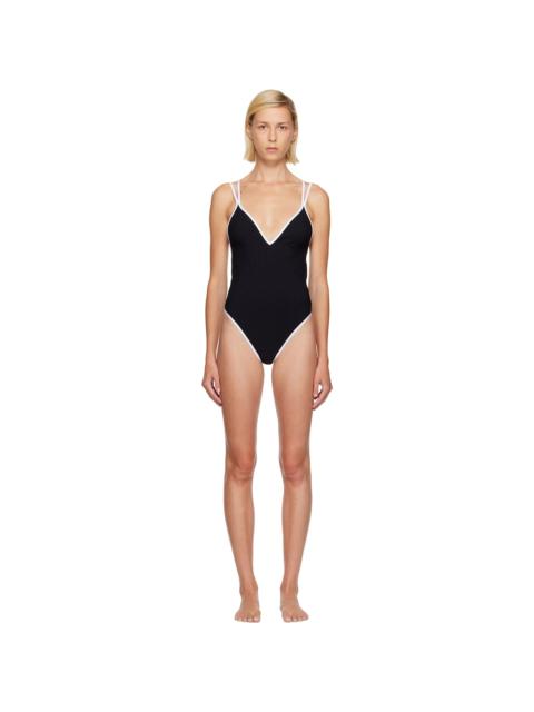 Balmain Black Monogram Swimsuit