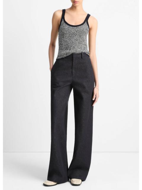 Vince Italian Cotton High-Waist Wide-Leg Pant