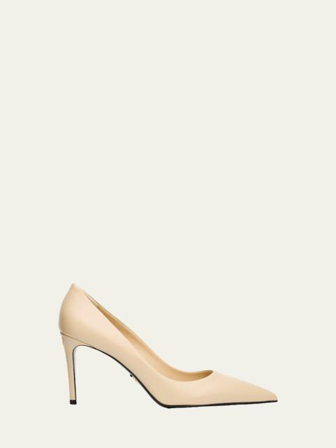 Prada 85mm Vernice Saffiano Leather Pumps
