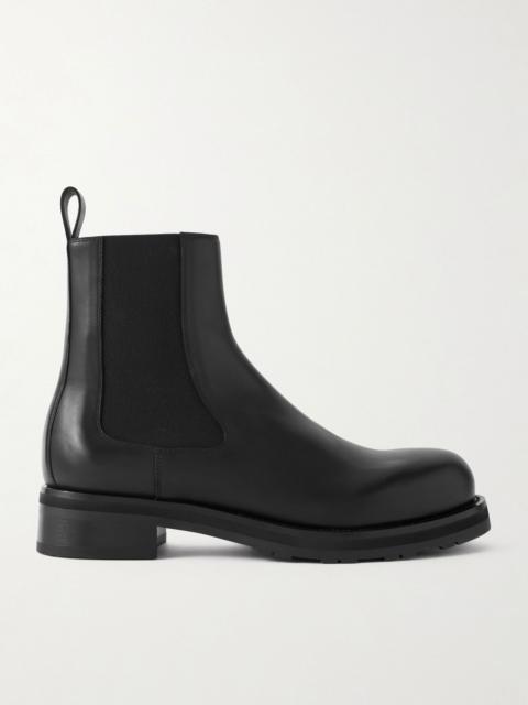 The Row Oiled-Leather Chelsea Lug Sole Boots Black