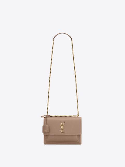 SAINT LAURENT 일몰 중간에 코팅된 바지 가죽