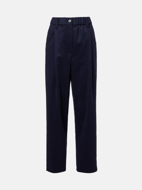 Brunello Cucinelli Monili wool straight pants