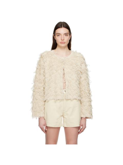 Beige Fringe Jacket