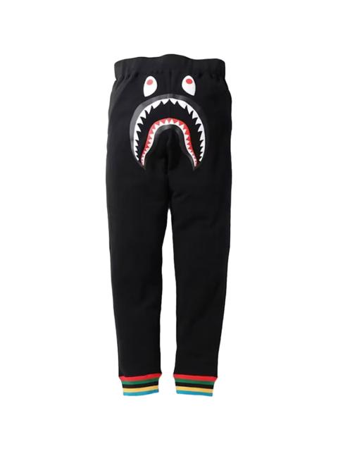 A BATHING APE® Shark Line Rib Slim Sweatpants "Black" BAPE009