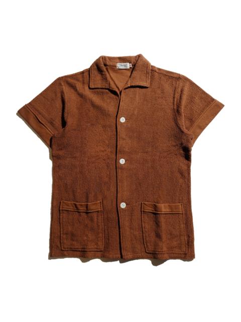 The Real McCoys MC25001 Cotton Pile Beach Shirt Brown