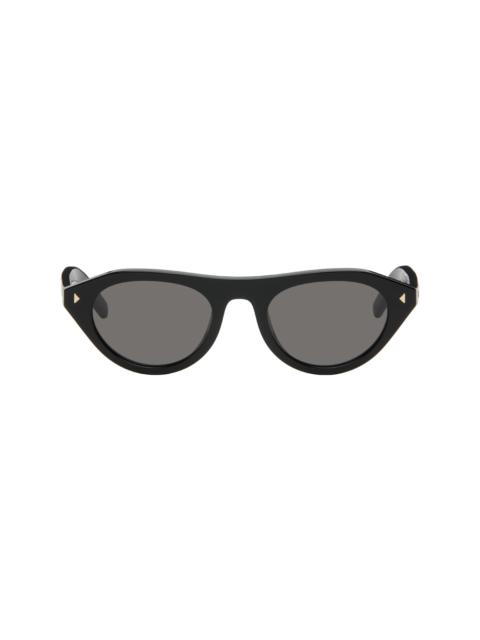Black Iconic Metal Plaque Sunglasses