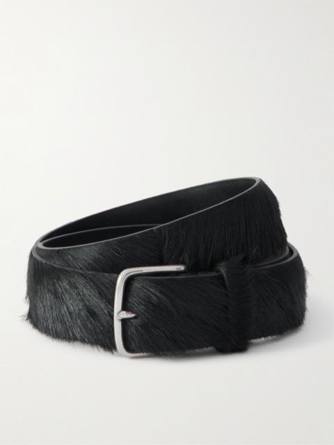 The Row Maxi Classic calf hair belt Black