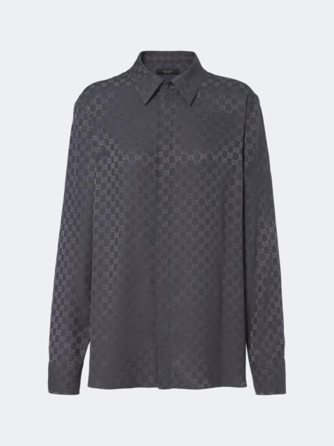 GUCCI GG printed silk twill shirt