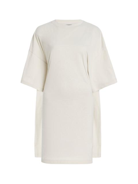 BALENCIAGA Cotton Mini T-Shirt Dress white