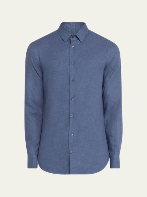 GIORGIO ARMANI Men's Micro-Houndstooth Sport Shirt