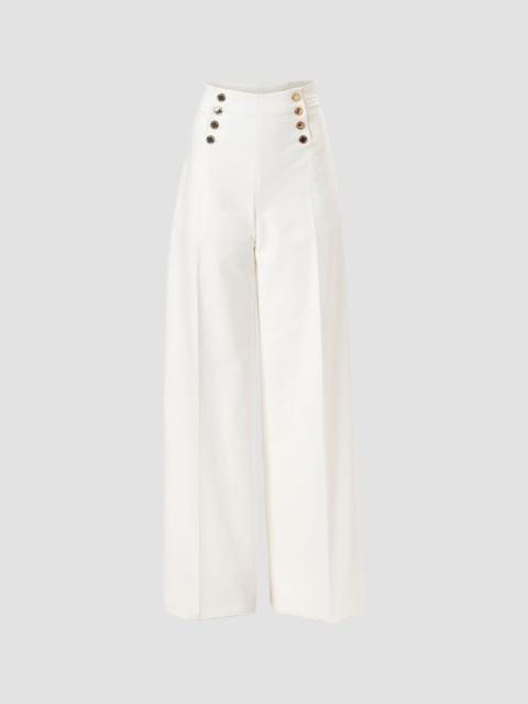 CAROLINA HERRERA Women's Cabana Alba Stretch-Cotton Pants - White