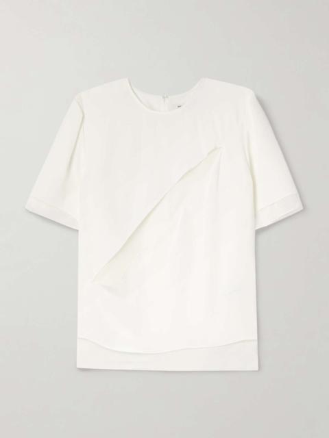 Slash silk and chiffon T-shirt