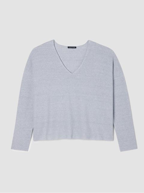 EILEEN FISHER Organic Linen Cotton V-Neck Top
