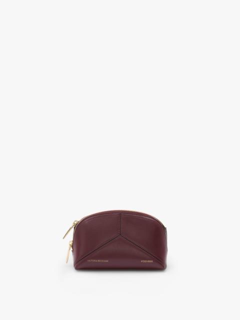 Victoria Beckham Victoria Mini Travel Pouch In Burgundy Smooth Leather