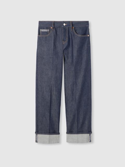 GUCCI Denim pants with Gucci selvedge