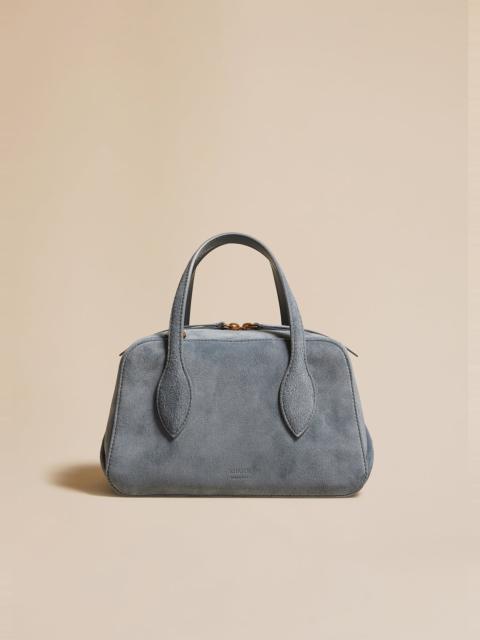 KHAITE The Small Maeve Crossbody in Lead Suede
