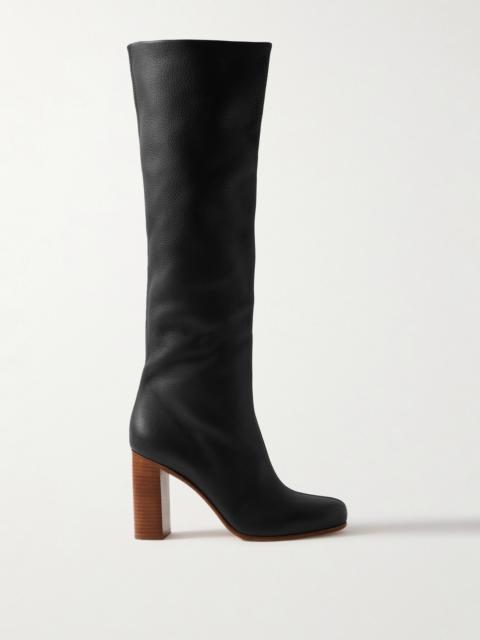 KHAITE Willow Textured-leather Knee Boots