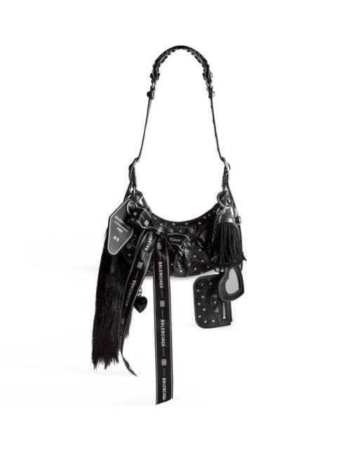 Women's Le Cagole Collector Xs Shoulder Bag With Rhinestones in Black