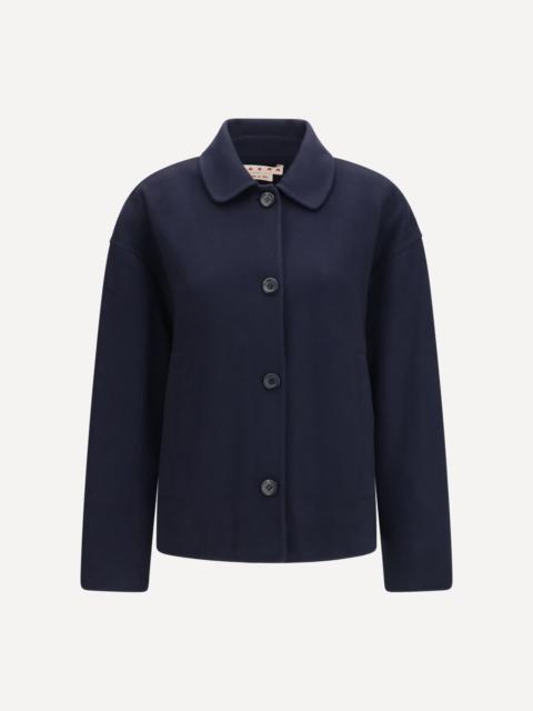 Marni Wool Jacket with logo embroidery